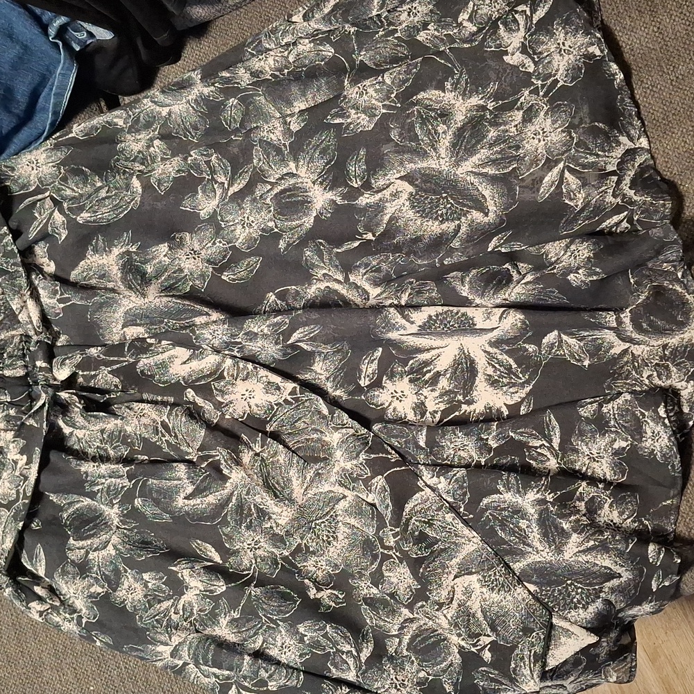 Floral Gray Skirt